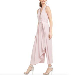 Calvin Klein Pink Gauze Mock-Wrap Jumpsuit NWT _ Size 16